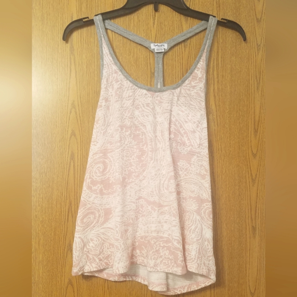 Splendid Women's Pink Paisley Tank Top Size Medium